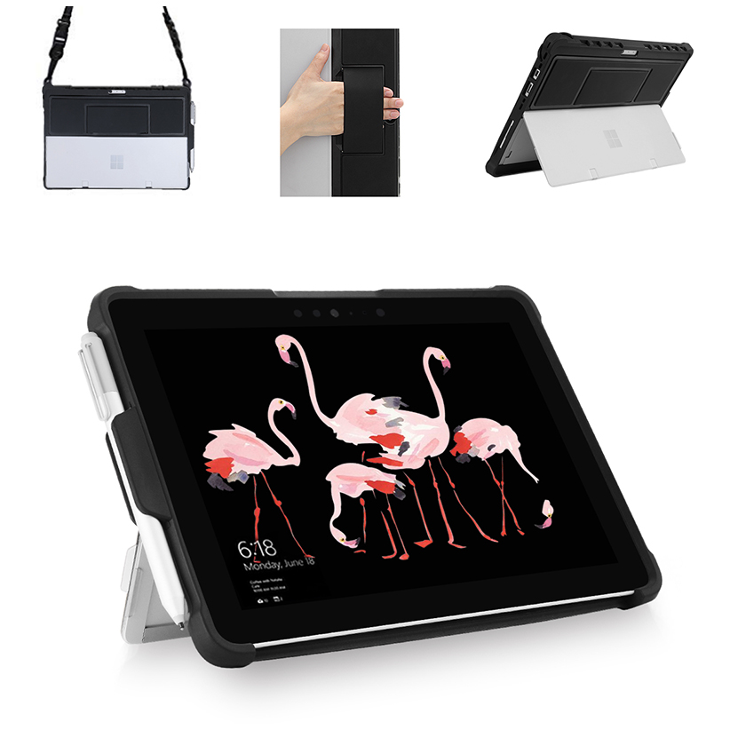 Case for 12.3" Microsoft Surface Pro 7+/Pro 7/Pro 6/Pro 5/Pro 4 with Shoulder Strap, Hand Strap, Stylus Pen Holder, Rugged, Shock-absorbing and Drop-resistant(12.3inch)